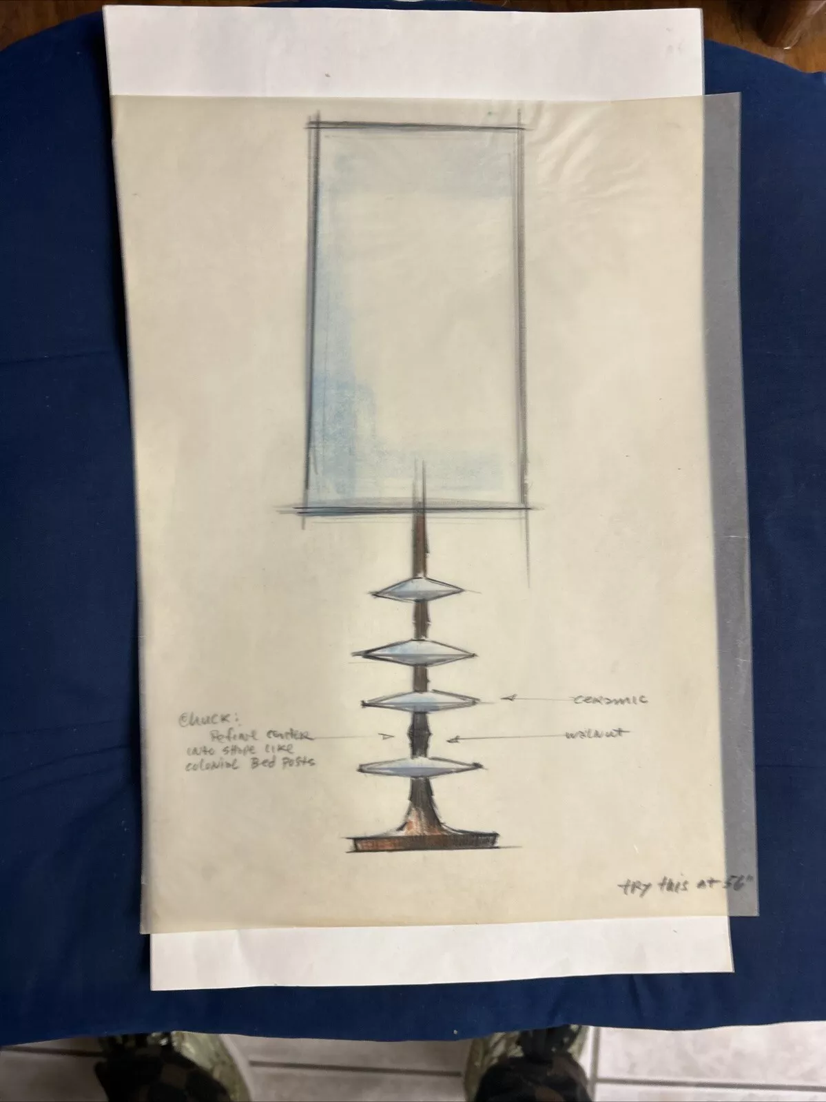 Arthur Jacobs Lamp Design Sketch 2
