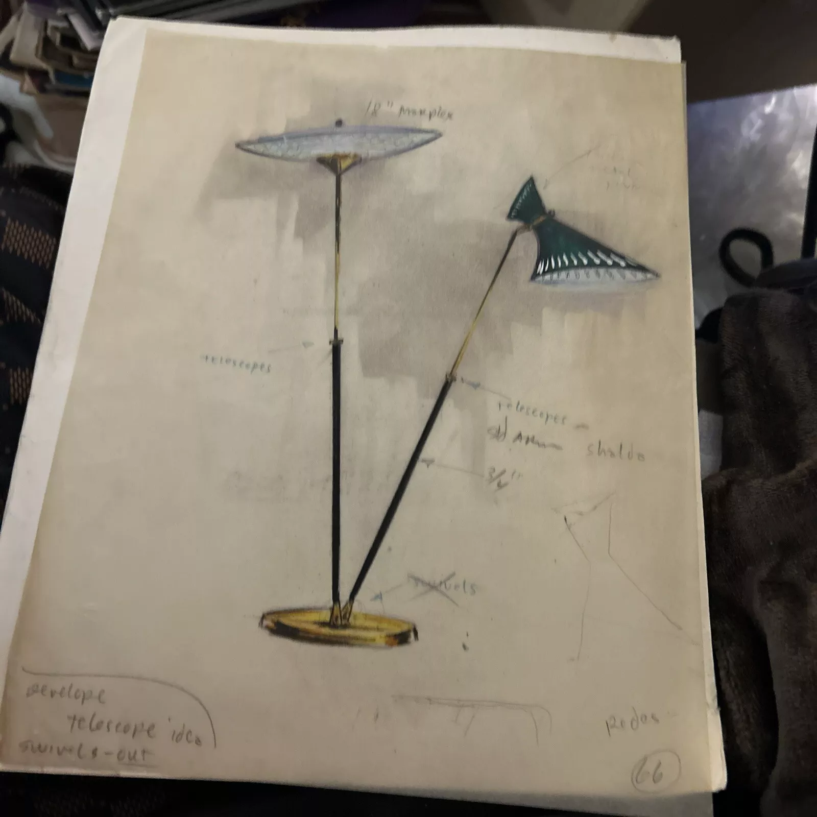 Arthur Jacobs Lamp Design Sketch 9